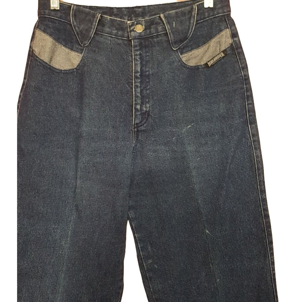 Roughrider Vintage 80s Womens jeans 28 X 29 High Waist Tapered Leg Western Bareb